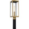 Quoizel Westover 1-Light Antique Brass Outdoor Post Lantern WVR9007A